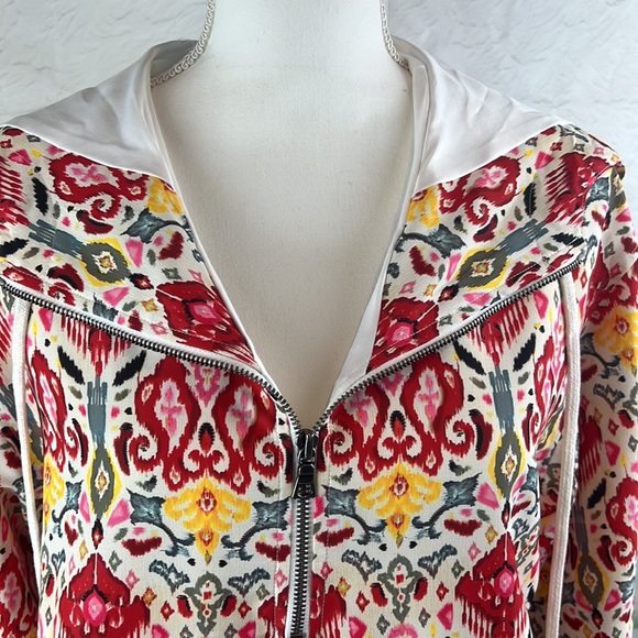 Alice + Olivia Stacia Print Anorak Quarter Zip Pullover Hoodie - Picture 4 of 16